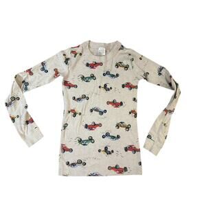 Hanna Andersson Long Sleeve Race Car Pajama Shirt Top Boy's Size 12